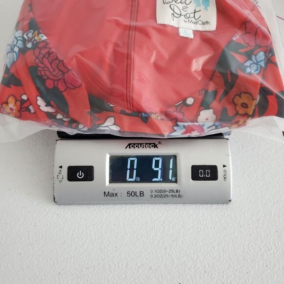 Bea & Dot by ModCloth Womens Red Floral Drape Neck Dress Size S Pleated Skirt - Picture 9 of 10